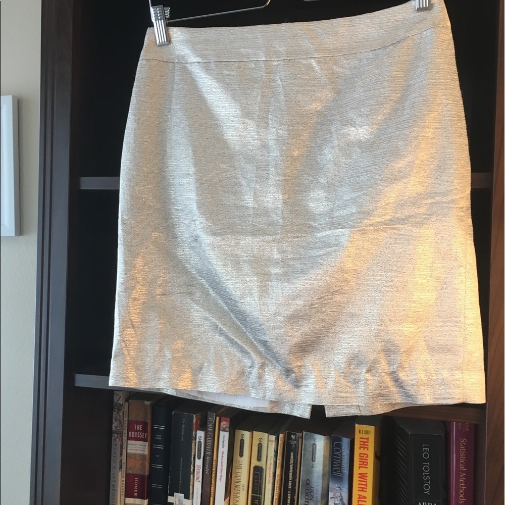 LOFT Shiny Metallic Mini Skirt